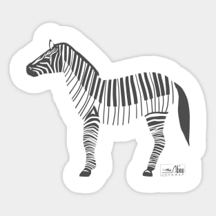 Piano Zebra Sticker